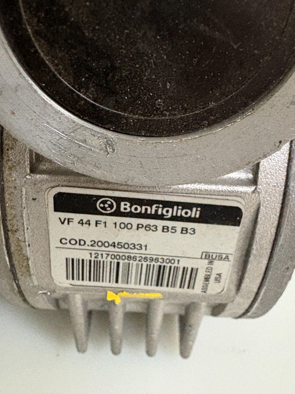 BONFIGLIOLI HYDRAULIC MOTOR GEAR BOX VF 44 F1 100 P63 B5 B3