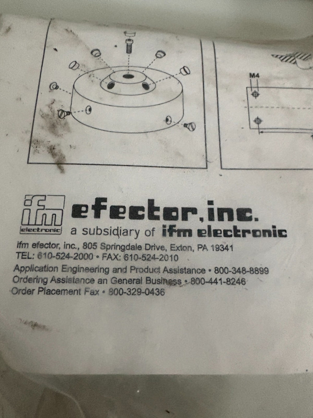 LOT OF 2 IFM EFECTOR LARGE PUCK PACKAGE 4201142