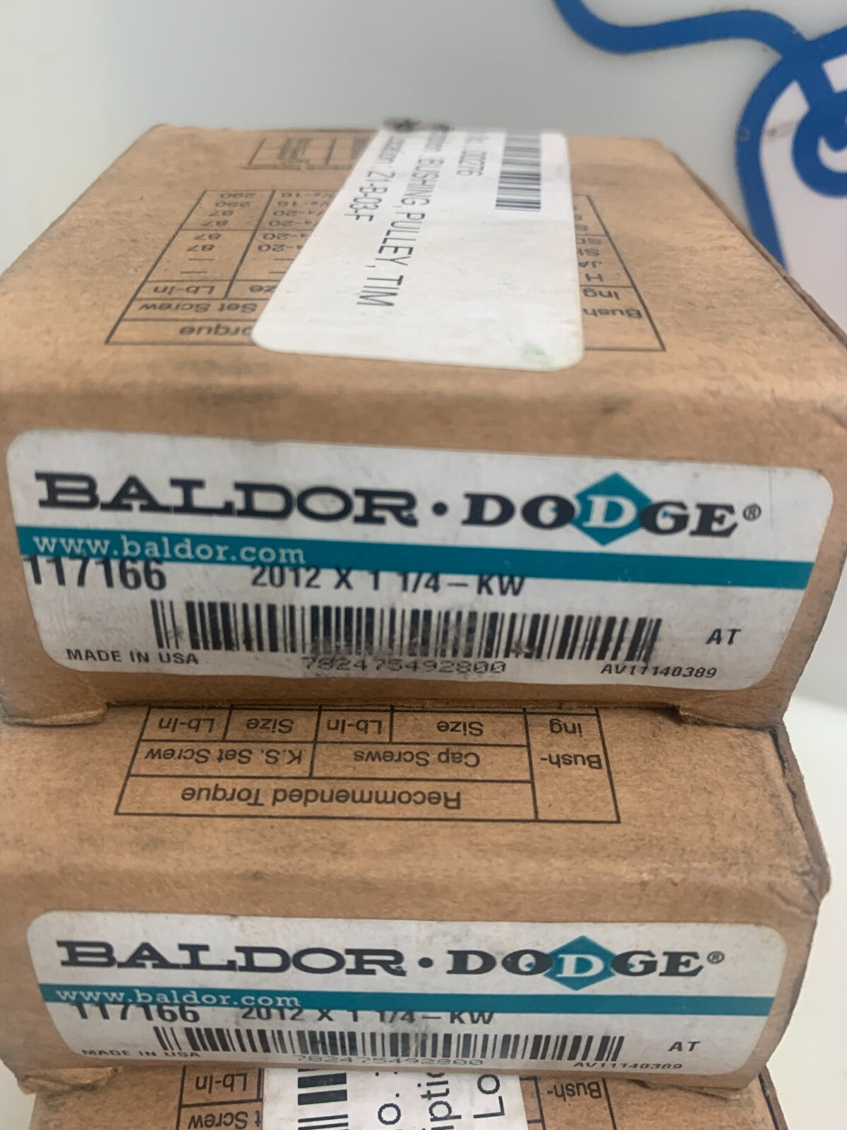 Lot of 4 Baldor Dodge 117166 Locking Bushing Bearing 2012 x 1/42
