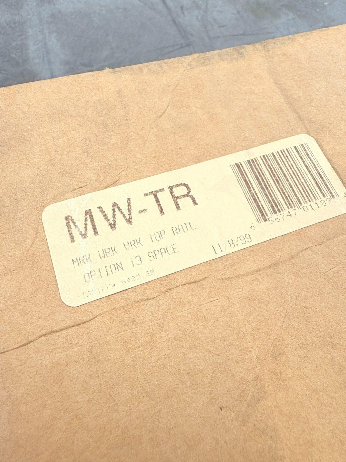 MIDDLE ATLANTIC MW-TR TOP RAIL