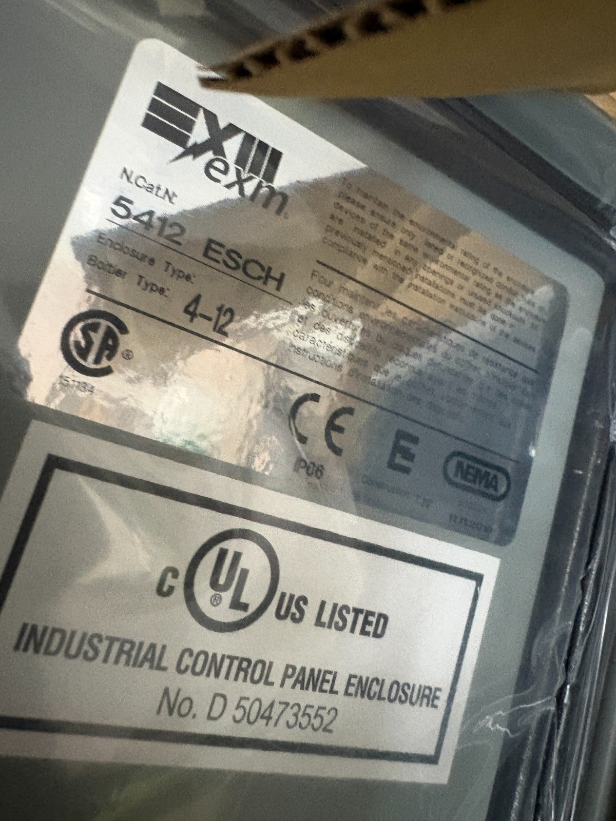 EXM JIC ENCLOSURE 8X8X4 5412 ESCH08080U3