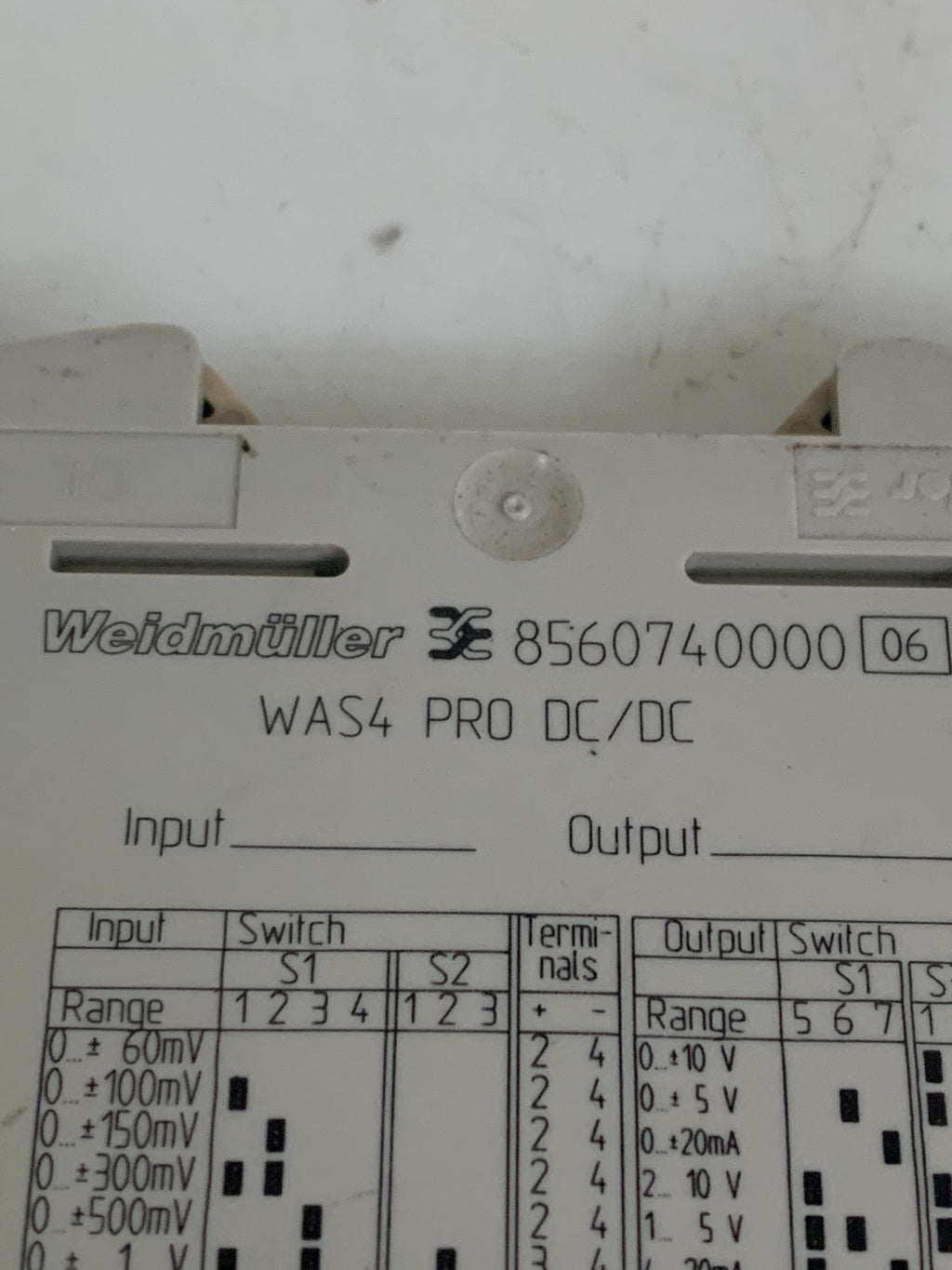 WEIDMULLER SIGNAL CONVERTER PRO ISOLATER 8560740006 06