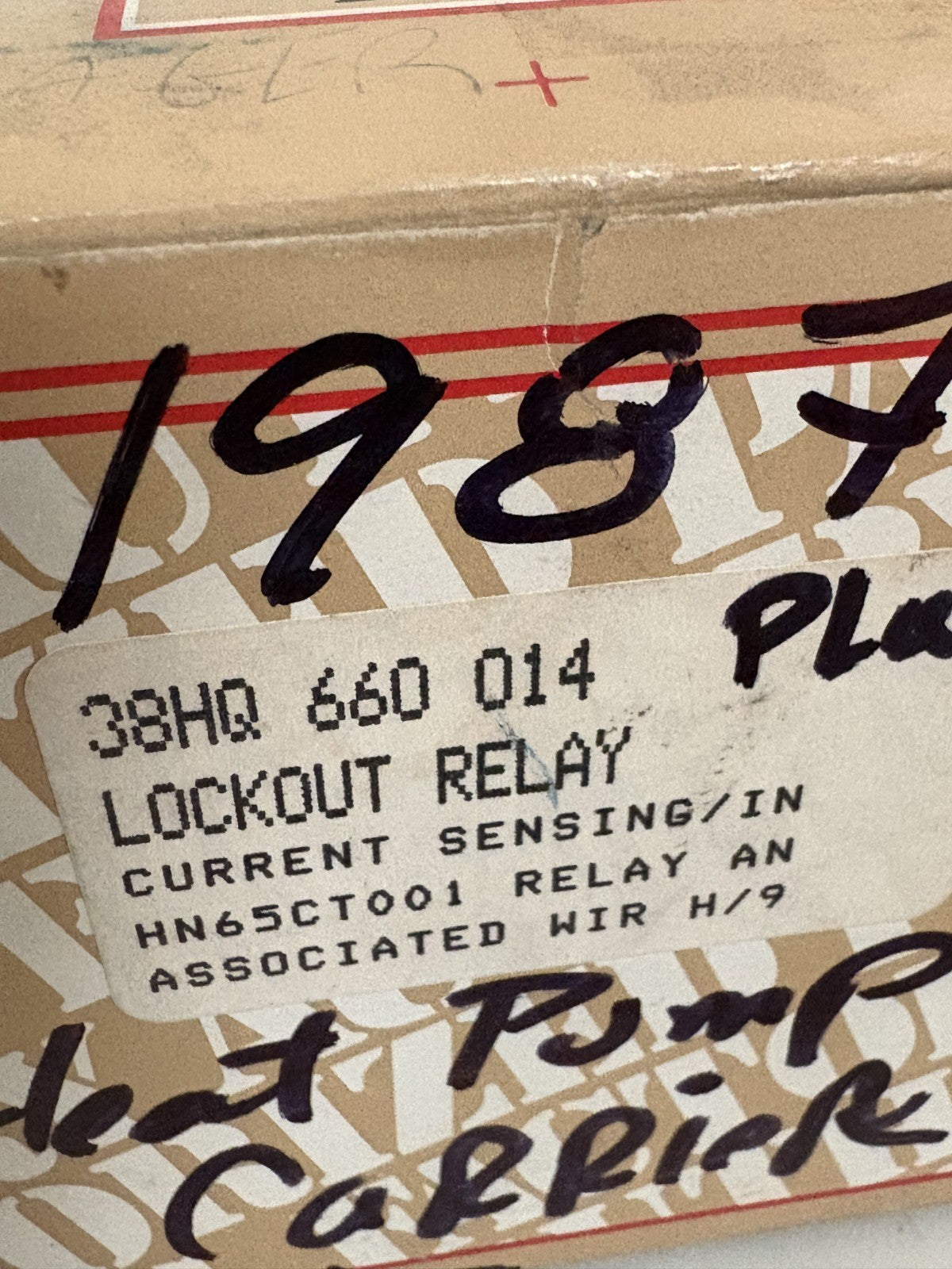 CARRIER LOCKOUT RELAY 38 HQ 660 0142
