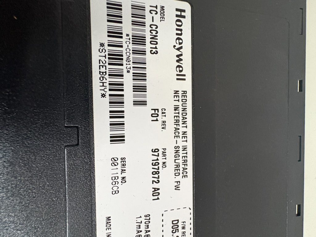 HONEYWELL REDUNDANT NET INTERFACE TC-CCN013 H01 97197873 A01