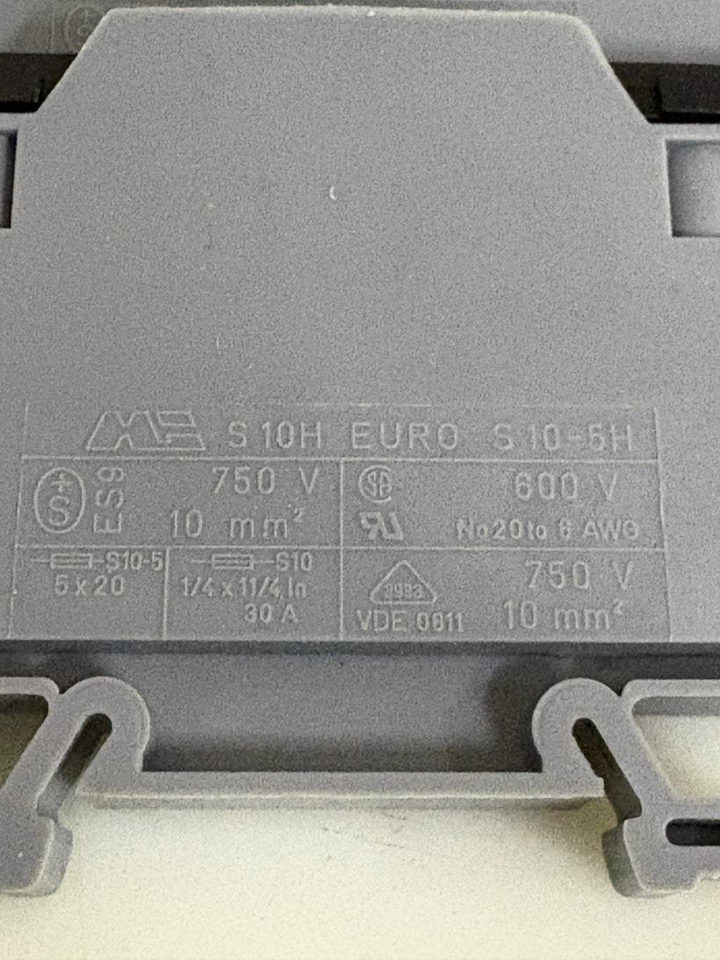 LOT OF 5 MORSETTITALIA FUSE HOLDER S10H EURO S10-5H