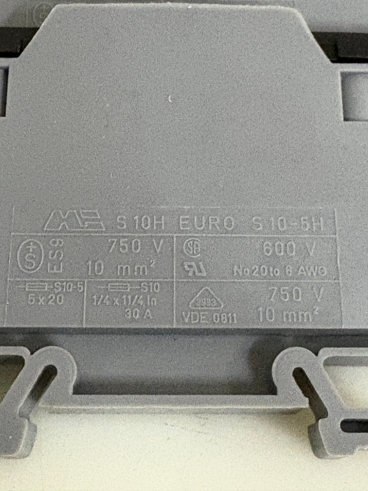 LOT OF 5 MORSETTITALIA FUSE HOLDER S10H EURO S10-5H