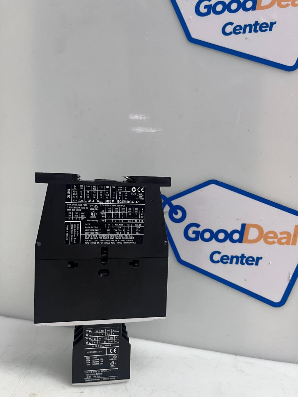 EATON/MOELLER   DIL M17-10 Contactor  XTCE018C10 w/DIL M32-XHI02