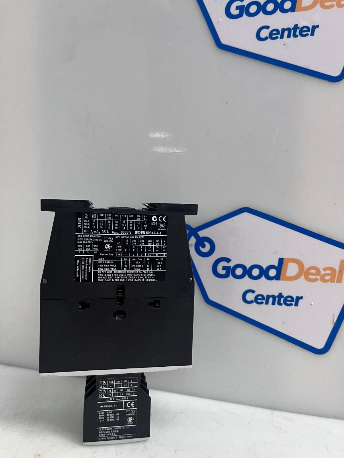 EATON/MOELLER   DIL M17-10 Contactor  XTCE018C10 w/DIL M32-XHI02