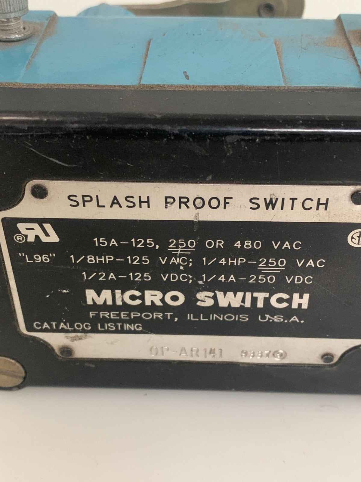 HONEYWELL MICRO SWITCH SPLASH PROOF SWITCH OP-AR1411
