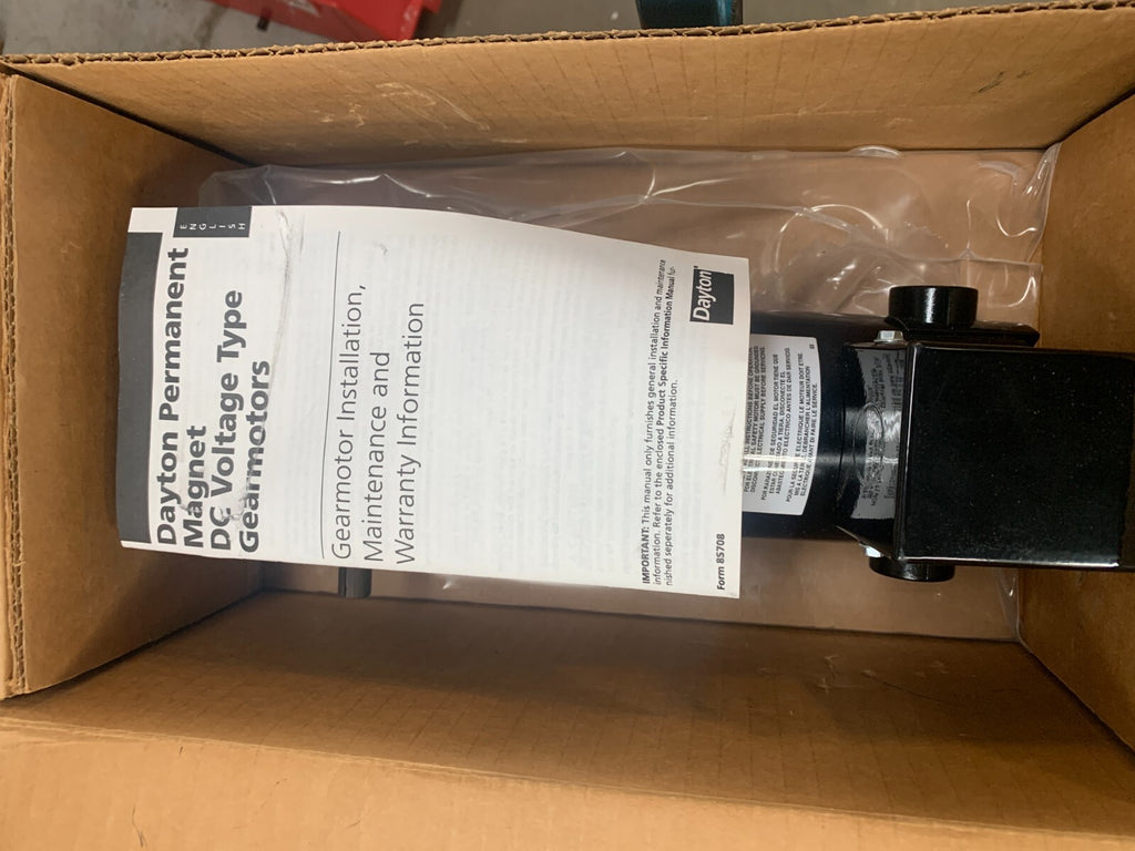 NEW Dayton Gear Motor 1/8 HP 42138D See label photo for specs
