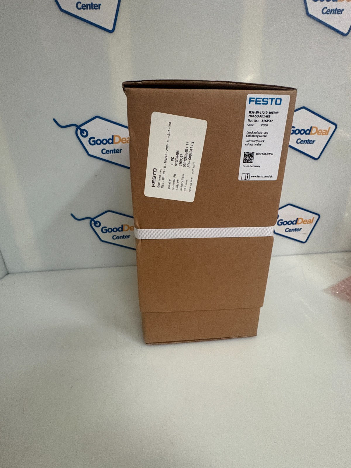 FESTO EXHAUST VALVE MS6-SV-1/2-D-10V24P-2M8-S0-AD1-WB #81685470