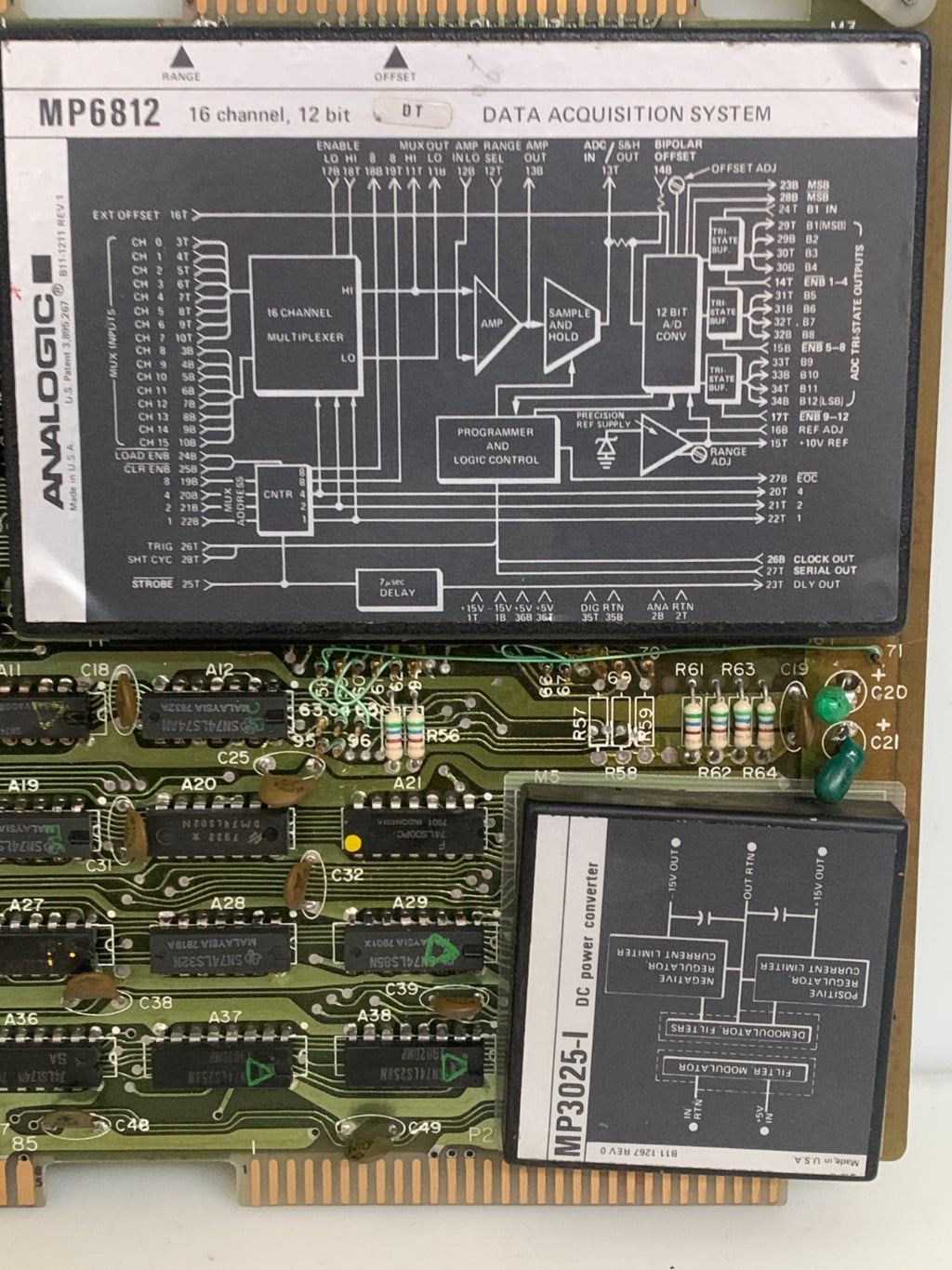 INTEL SBC 711 ANALOG INPUT BOARD PBA 4501395-011