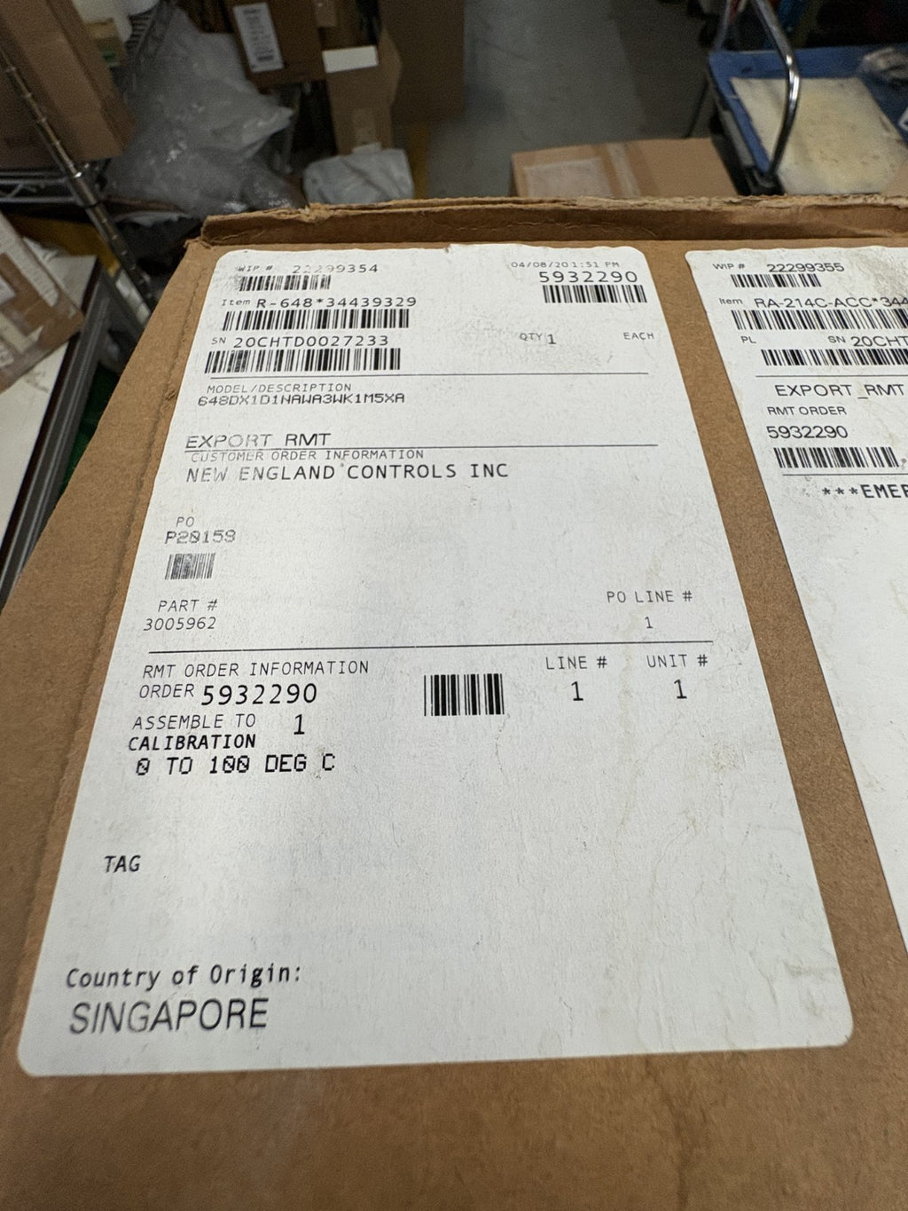 EMERSON ROSEMOUNT WIRELESS TEMPERATURE TRANSMITTER 648DX1D1NAWA3WK1M5XA