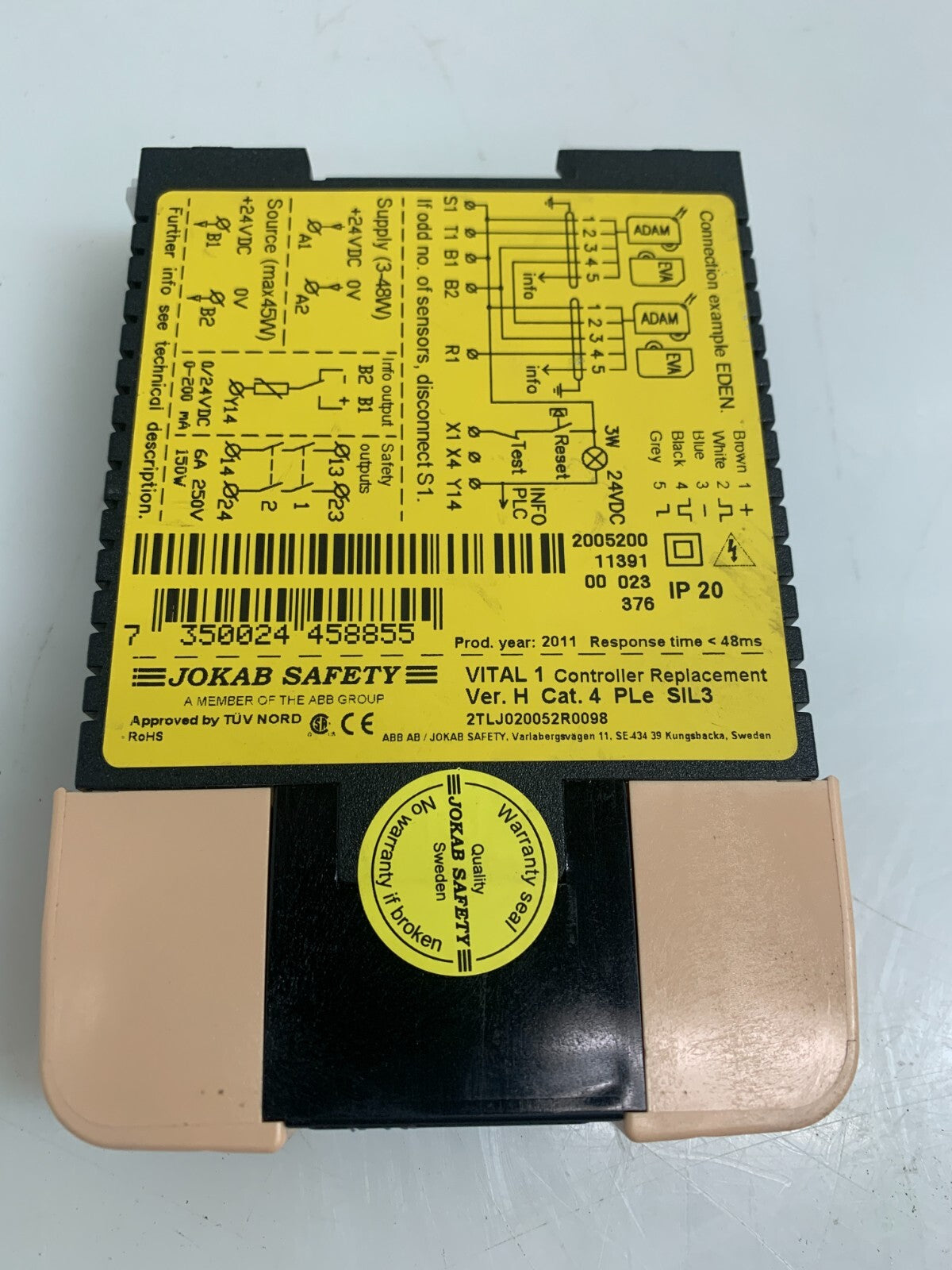ABB / JOKAB SAFETY / Vital 1    Safety Unit   Version H Cat 4   20052102