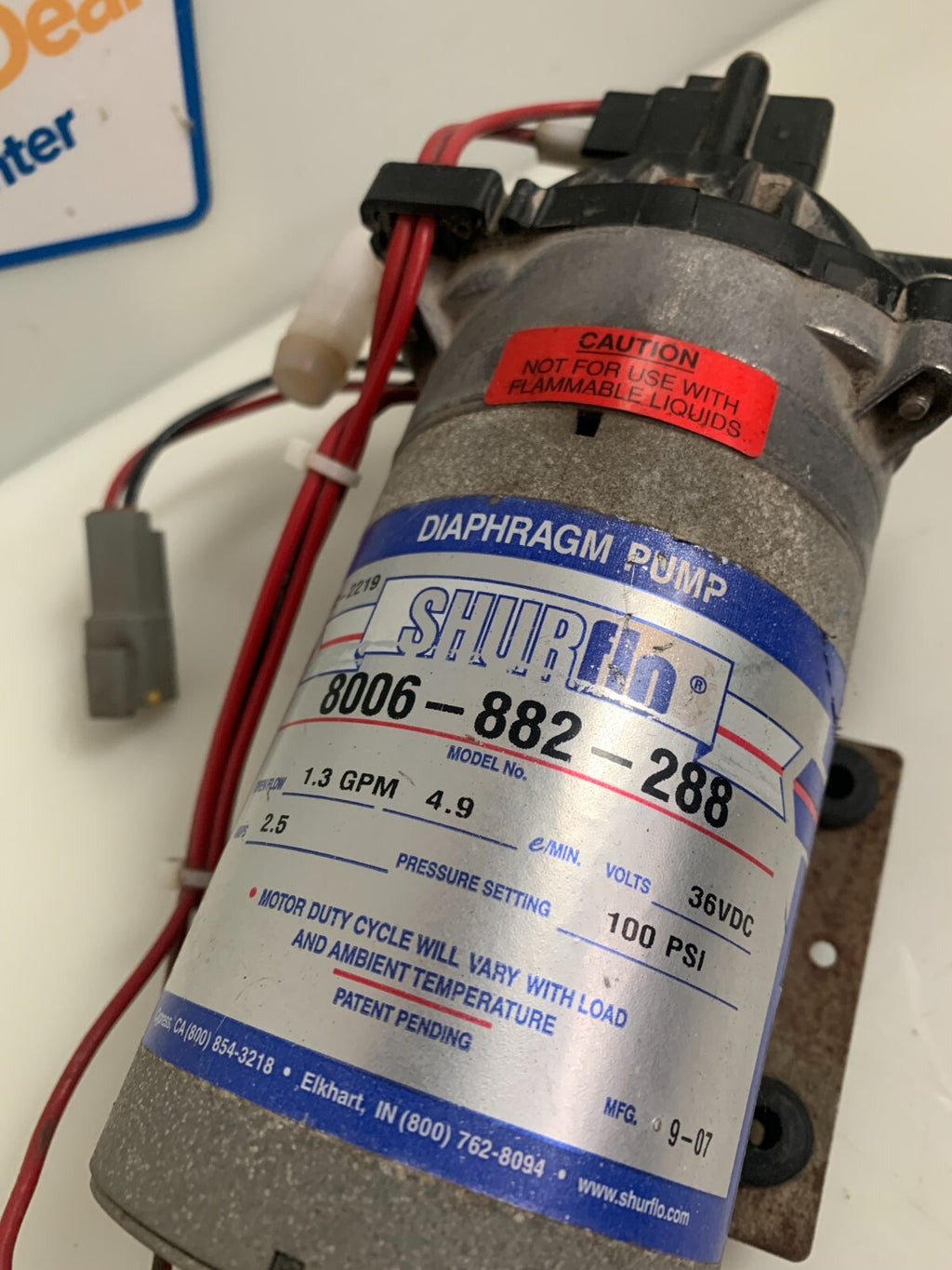 PENTAIR / SHURFLO   36VDC Pump 100PSI  8006-882-2881