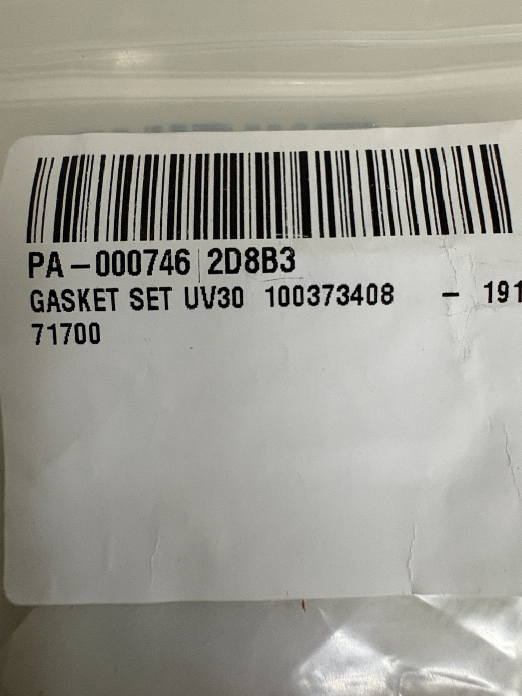 LOT OF 2 MULTIVAC UV30 VALVE GASKET SET 19.181.2717.002