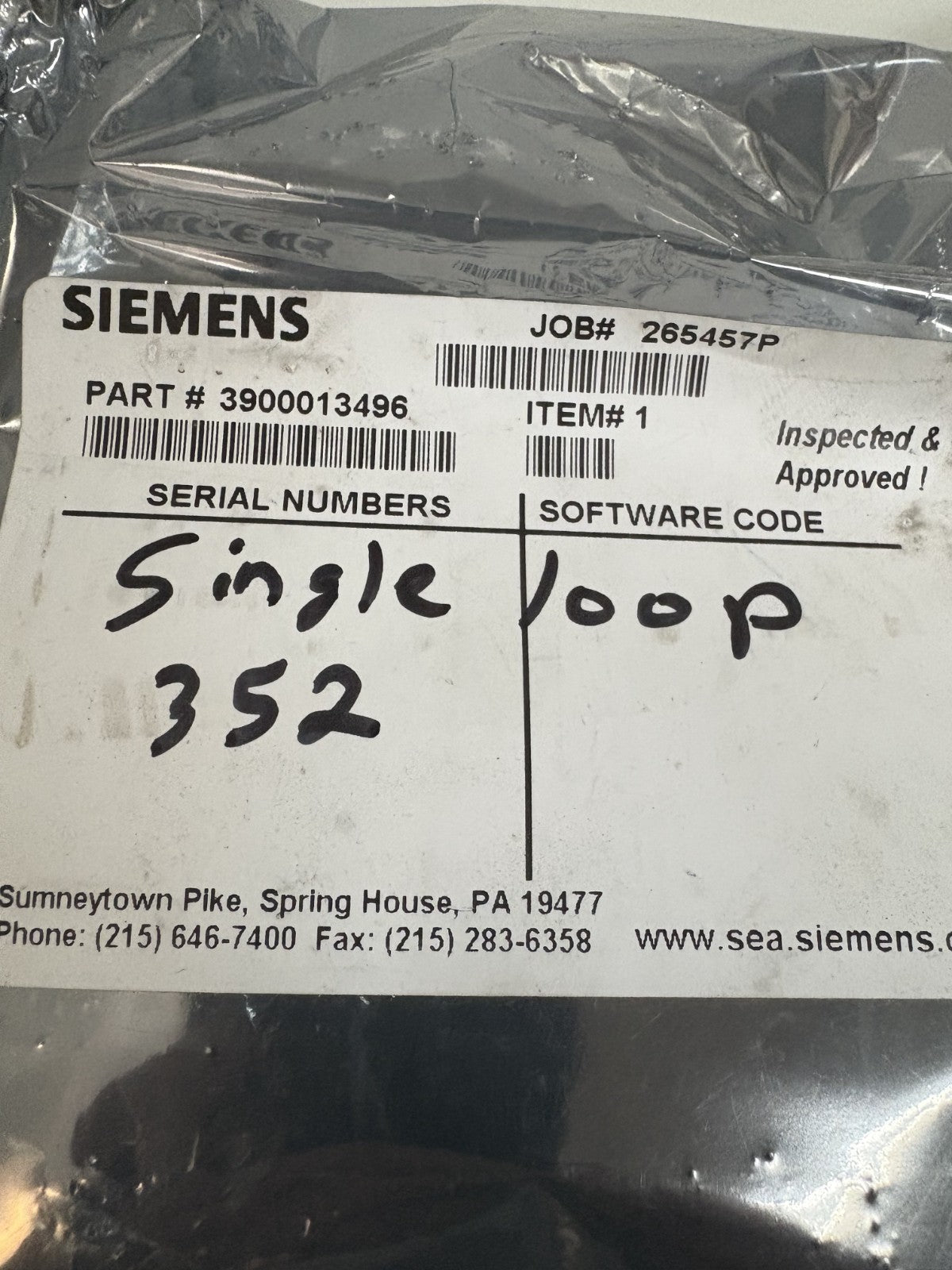 SIEMENS MOORE DIGITAL CONTROLLER CIRCUIT BOARD 352 EA 21N1F