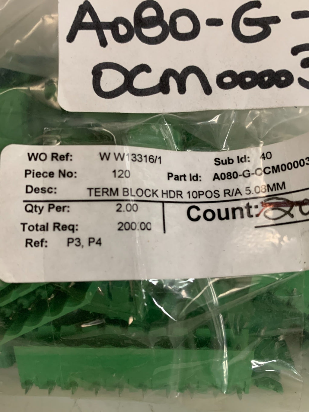 LOT OF 130 10 POS TERM BLOCK #20020109-H021A01LF