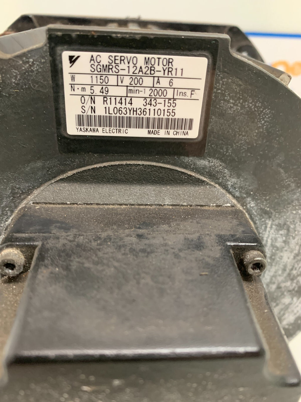 YASKAWA SGMRS-12A2B-YR11 SERVO MOTOR SGMRS12A2BYR11