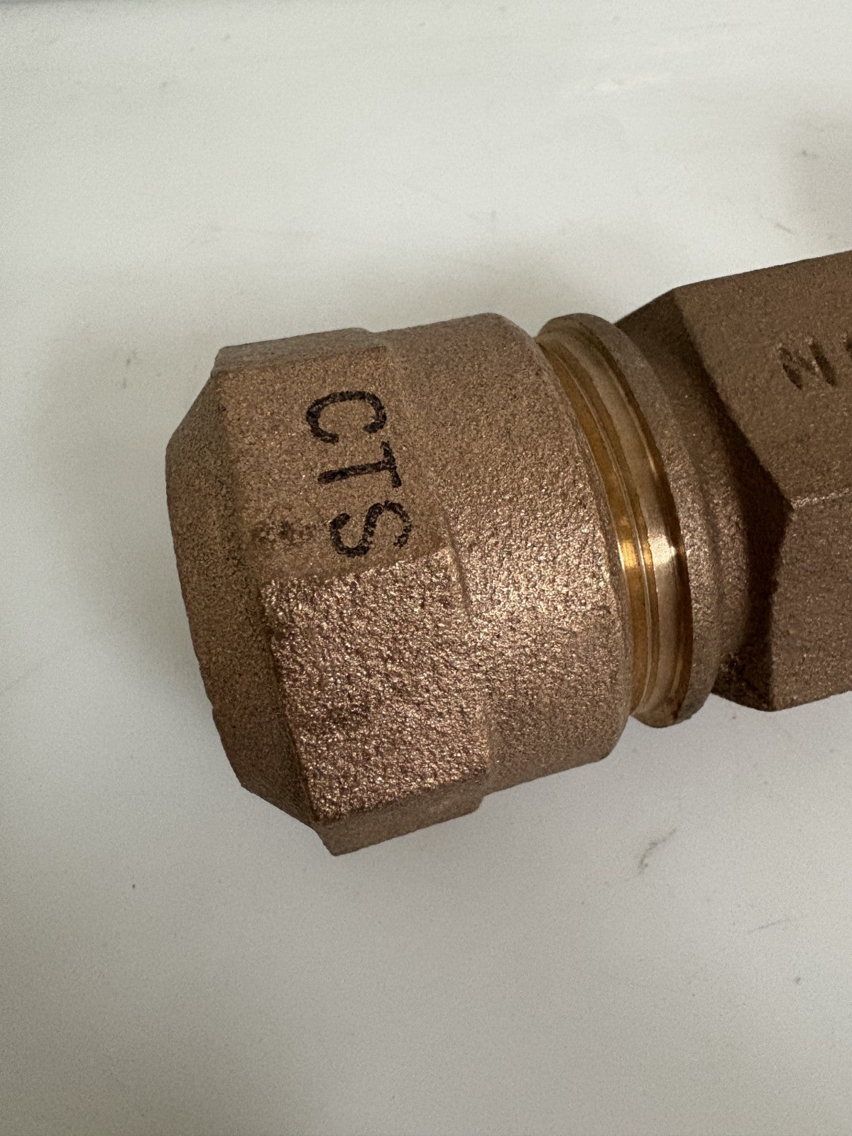 LOT OF 2 FORD CTS BRASS STRAIGHT COUPLING 1 1/4"4