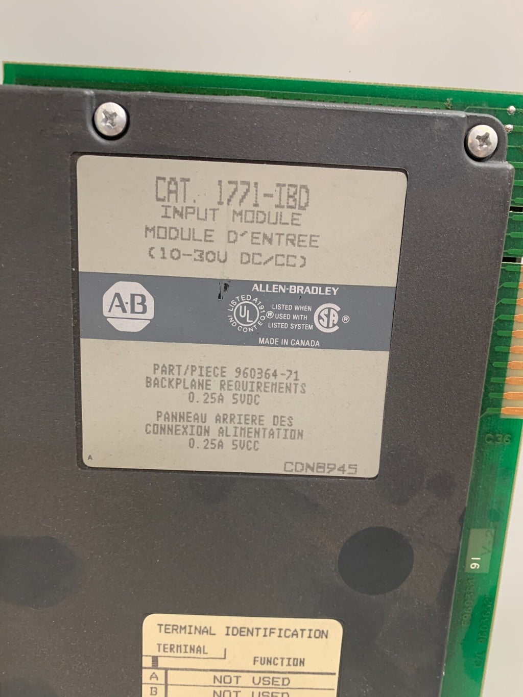 ALLEN BRADLEY 1771-IBD  Input Module