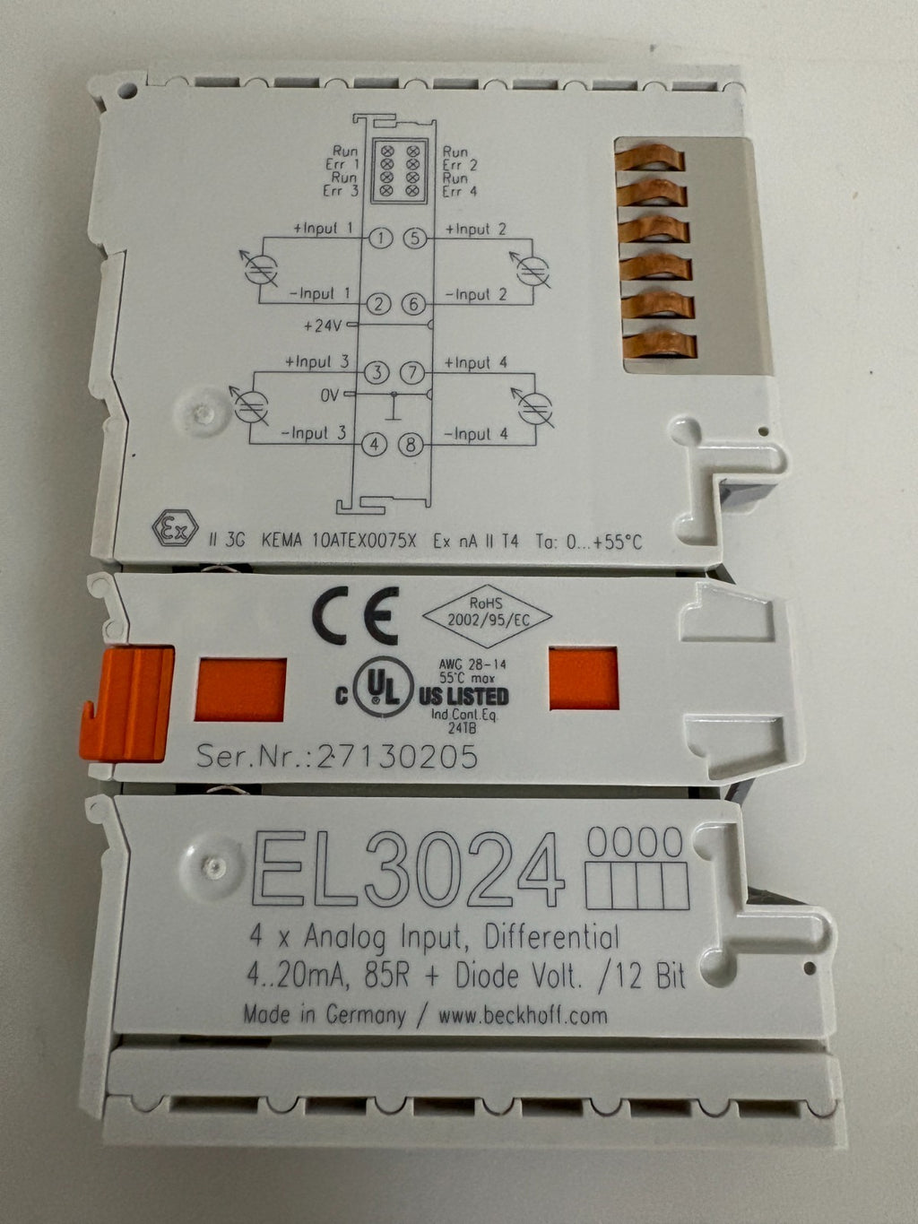 BECKHOFF 4X ANALOG INPUT EL3024