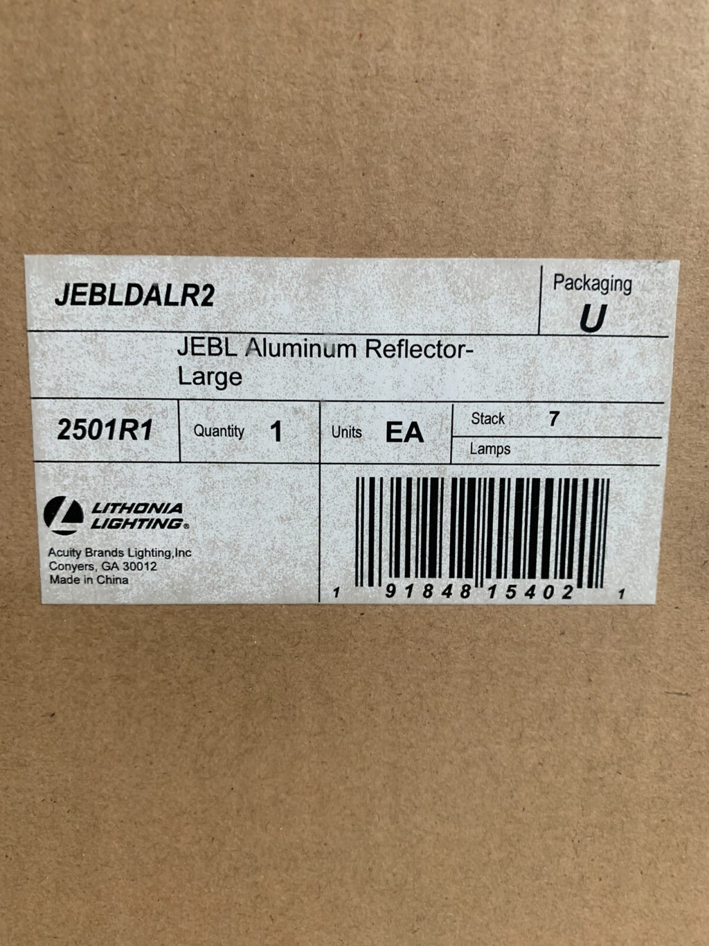 LOT OF 2  LITHONIA LIGHTNING ALUMINIUM REFLECTOR JEBLDALRZ