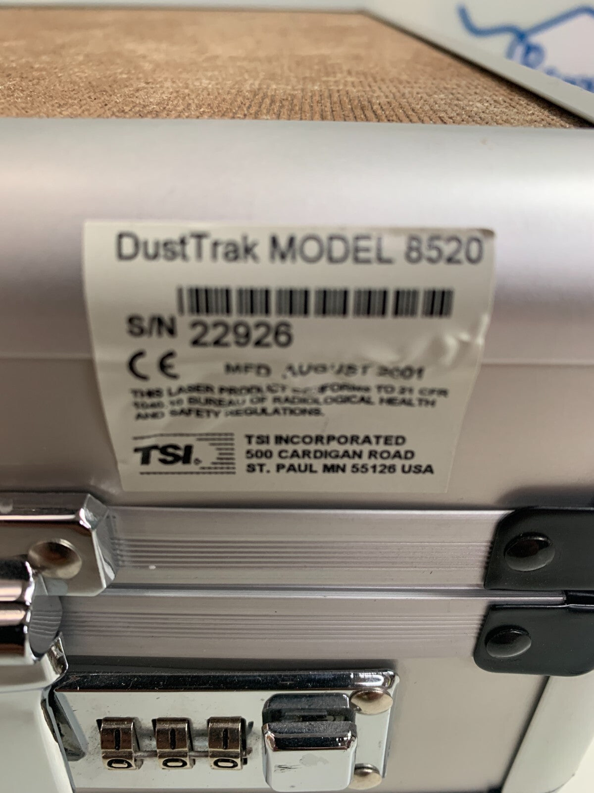 TSL DUST TRAK AEROSOL MONITOR MODEL 8520 LIKE NEW AND COMPLETE IN CASE