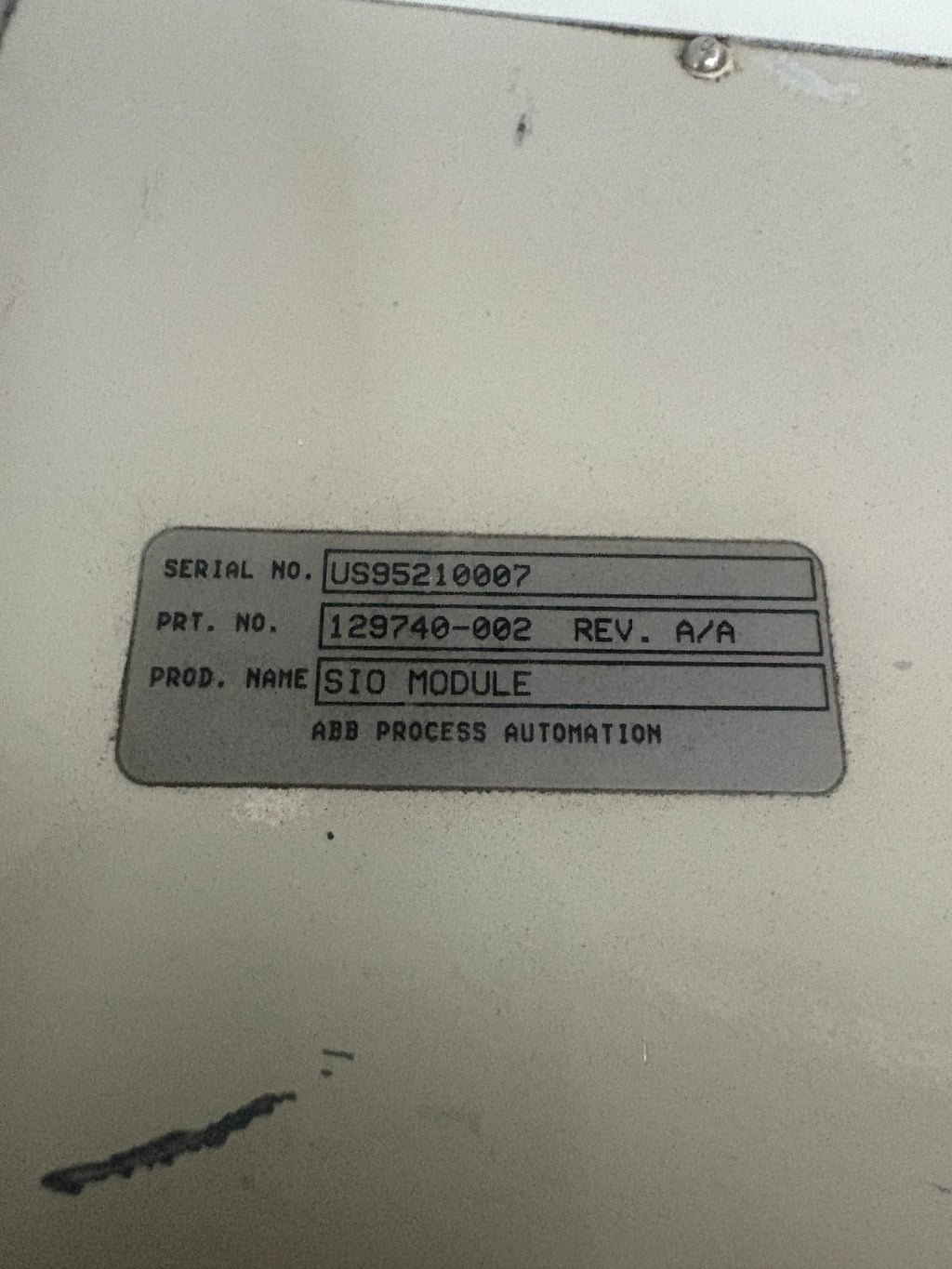 ABB ROBOT BUS CONTROLLER SIO MODULE #129740-0025