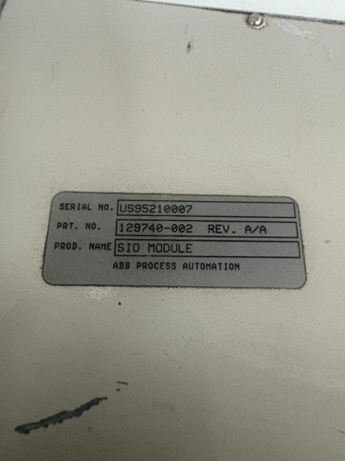 ABB ROBOT BUS CONTROLLER SIO MODULE #129740-0025