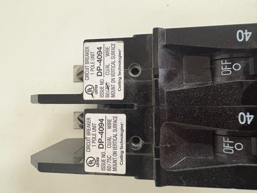 CARLING TECHNOLOGIES 40 AMP BREAKER EA2-B0-26-640-42E-DC DOUBLE BREAKER1