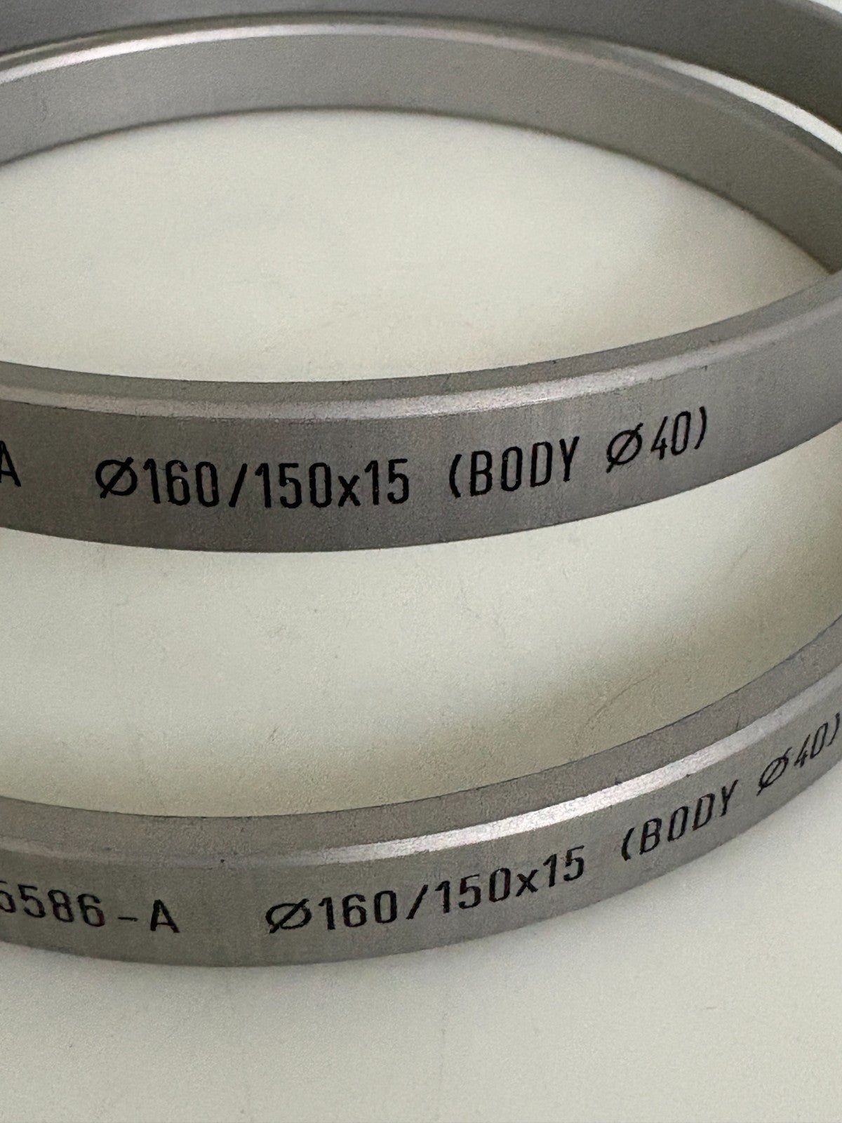 LOT OF 2 COMBI TOOL ALUMINIUM RING CT-15586-A 160/150 X 15 (BODY 40)