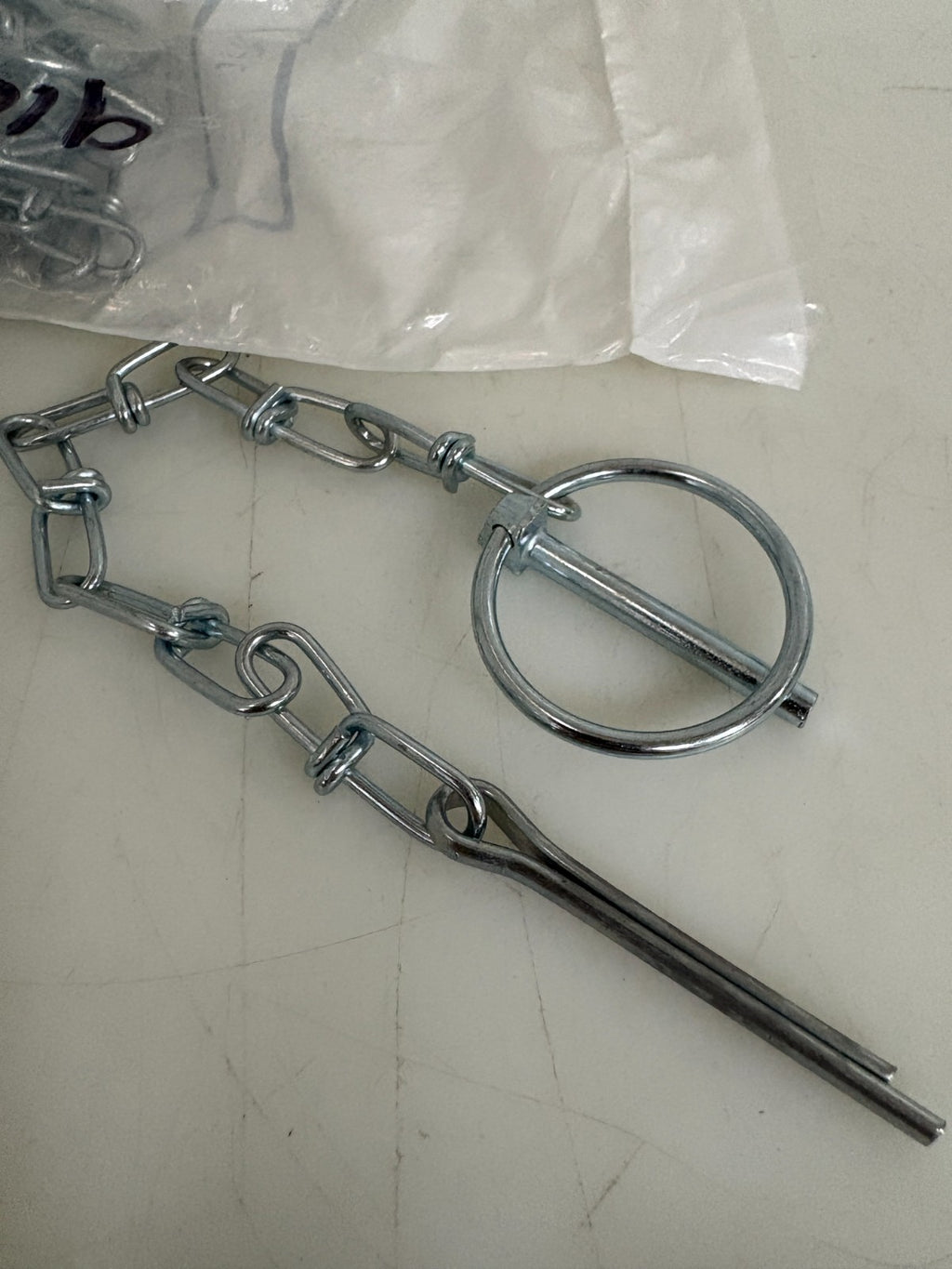 LYNCH PIN W/CHAIN AND COTTER 3/16" X 19/16" 63-08 BAG OF 51