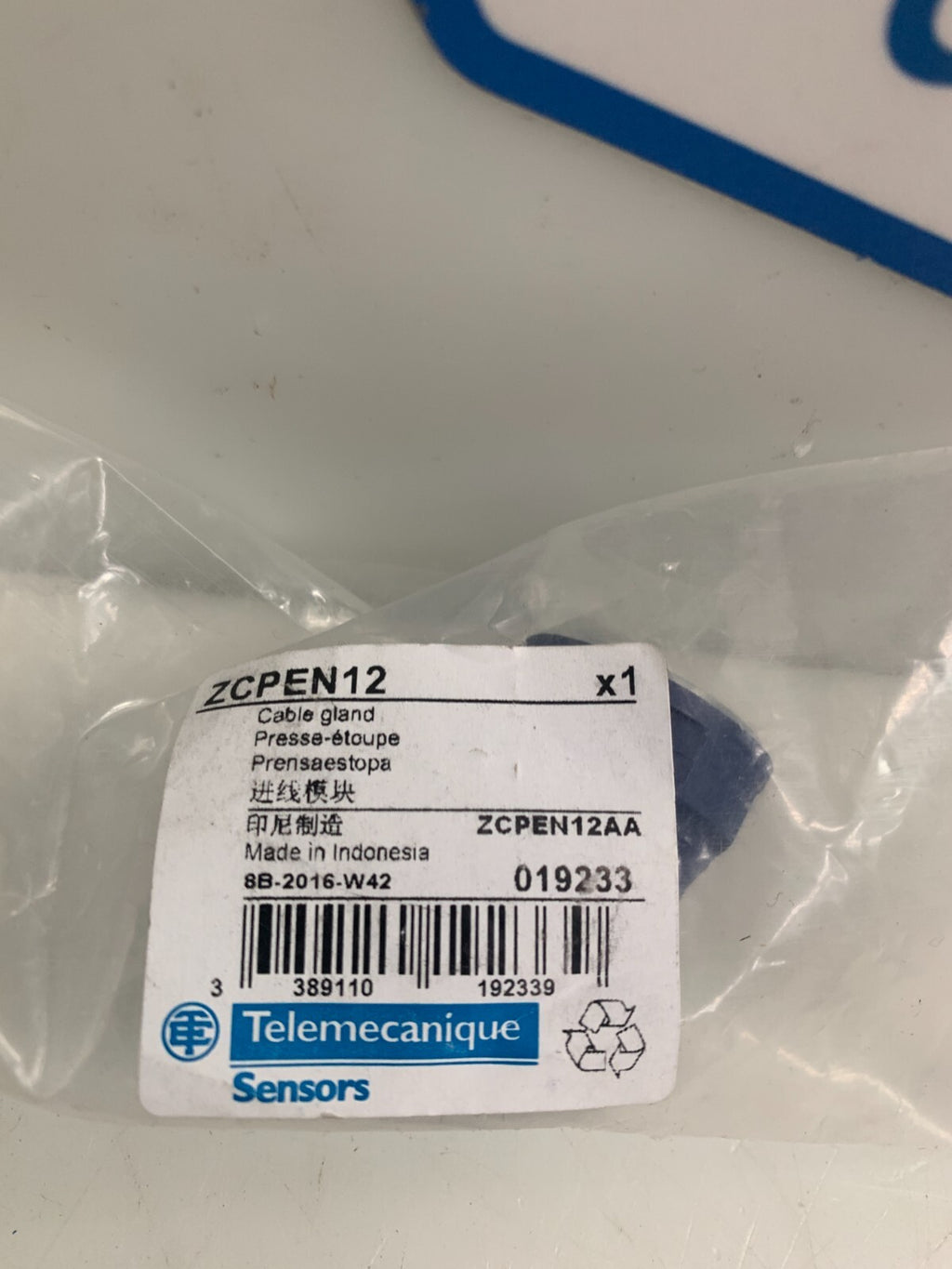 Lot of 2 Telemecanique ZCPEN12 Cable gland