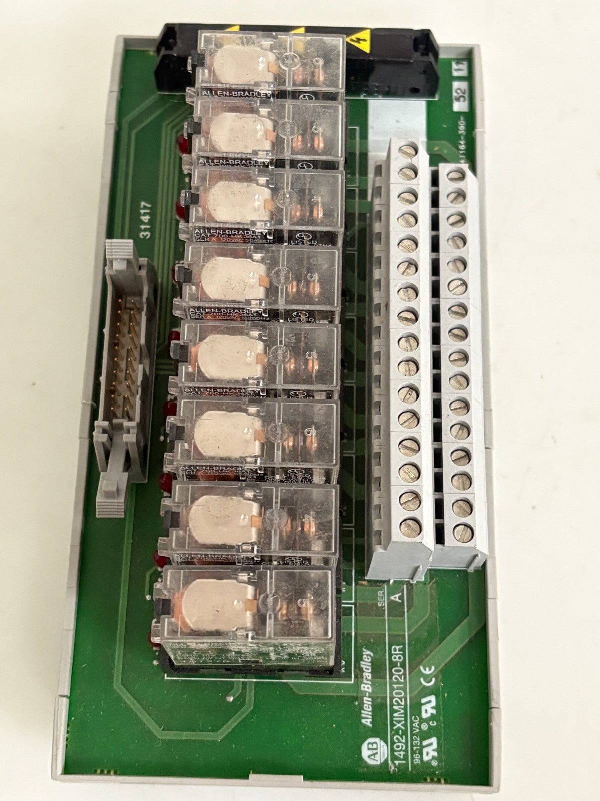 ALLEN BRADLEY RELAY MASTER MODULE 20 PIN 1492-XIM20120-8R
