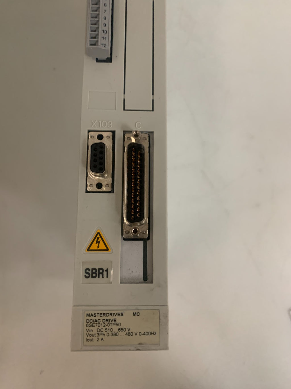 SIEMENS DC/AC DRIVE MASTERDRIVES MC 6 SE7012-OTP50-Z Z=F01+C23+621
