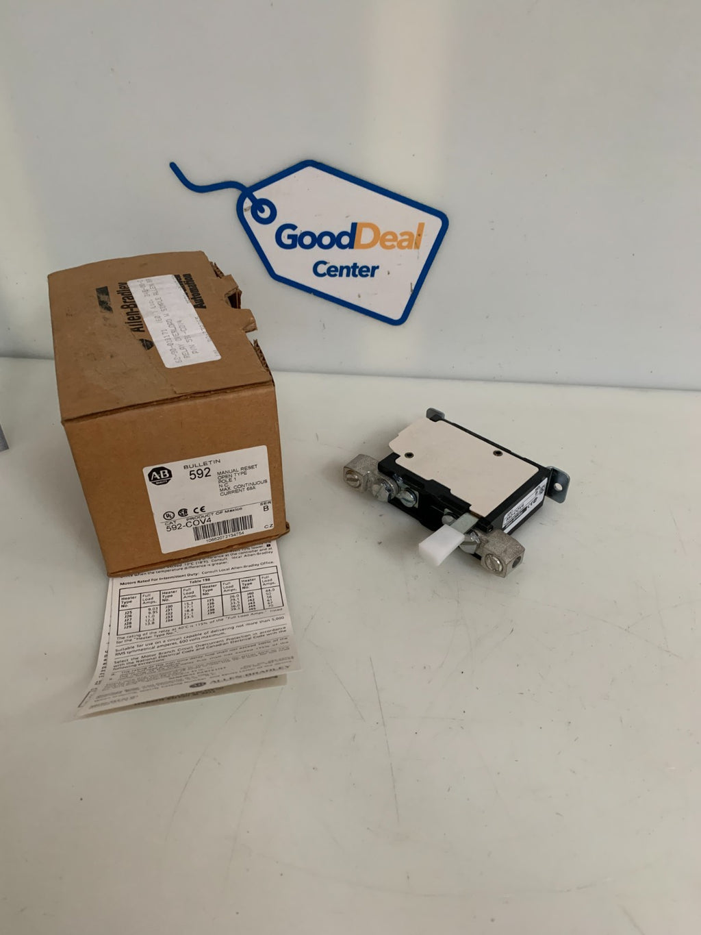 ALLEN BRADLEY MANUAL RESET OVERLOAD RELAY 592-COV40