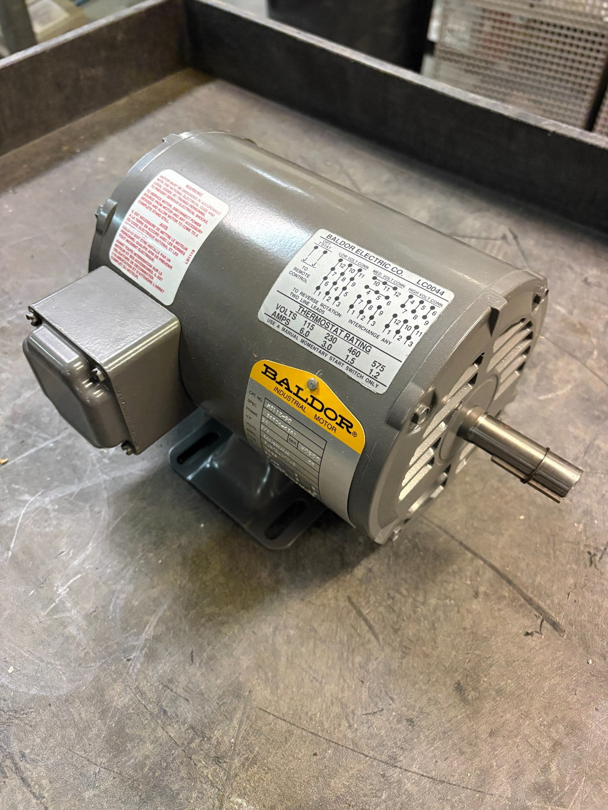 BALDOR 3/4HP INDUSTRIAL MOTOR #M3112-50 SPEC 34F06-43410
