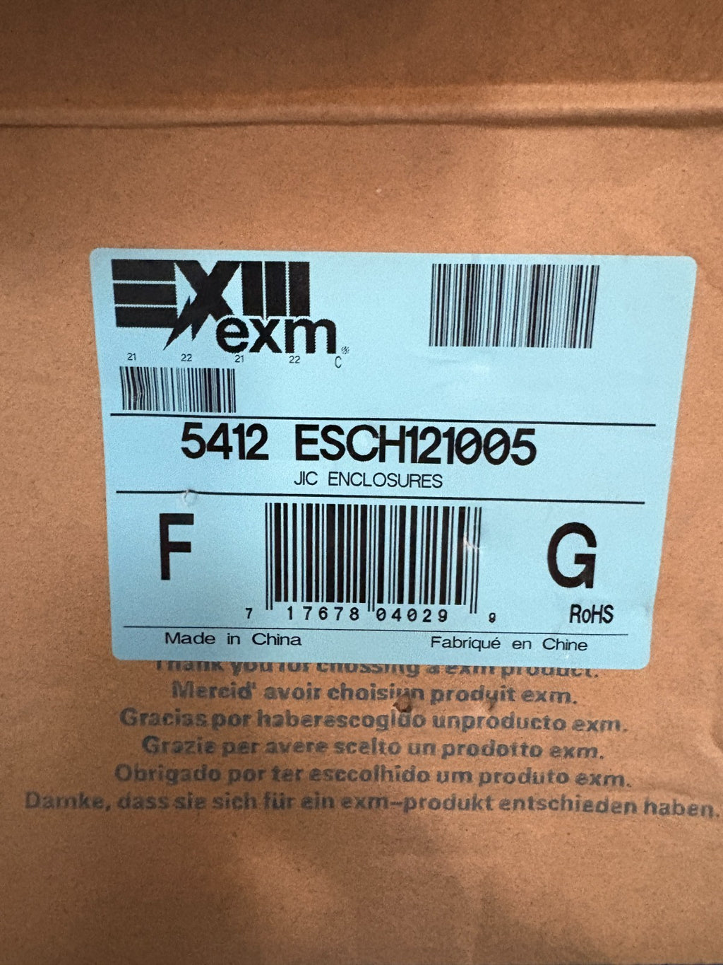 EXM JLC ENCLOSURES 5412 ESCH1210053