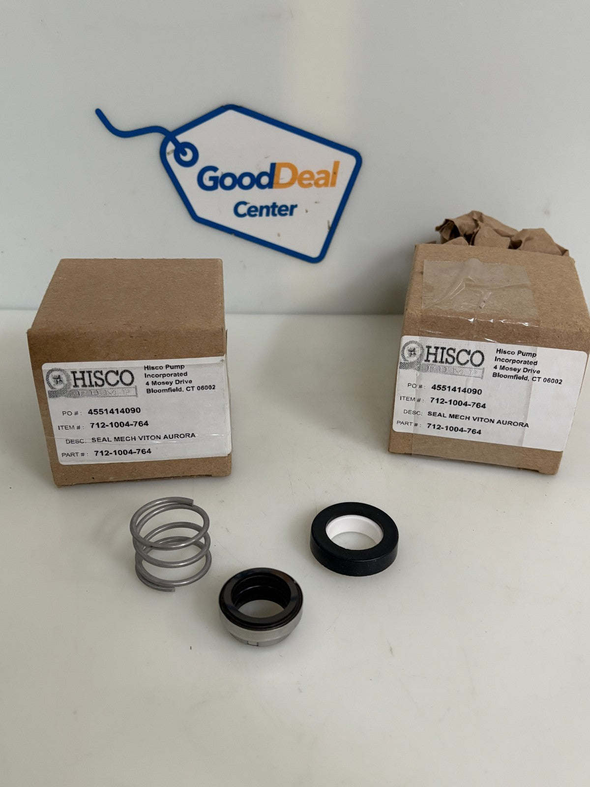 LOT OF 2 HISCO MECHANICAL SEAL MECH VITON AURORA 712-1004-764