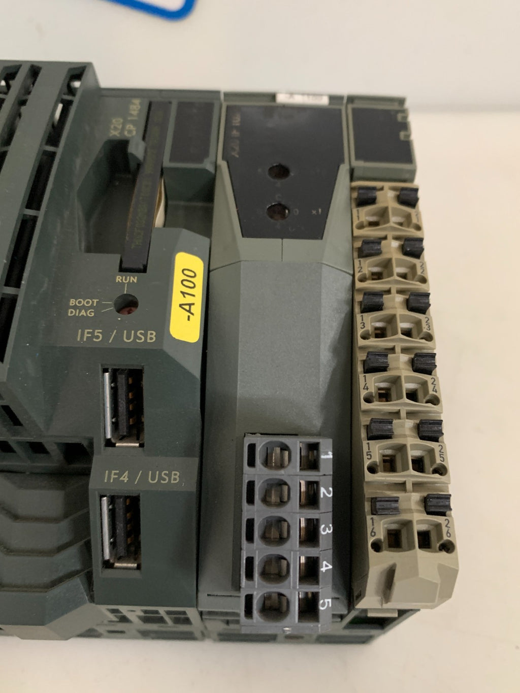 B & R AUTOMATION CPU PLC MODULE X2CP1484 REV FO  W/CAN BUS INTERFACE MODULE