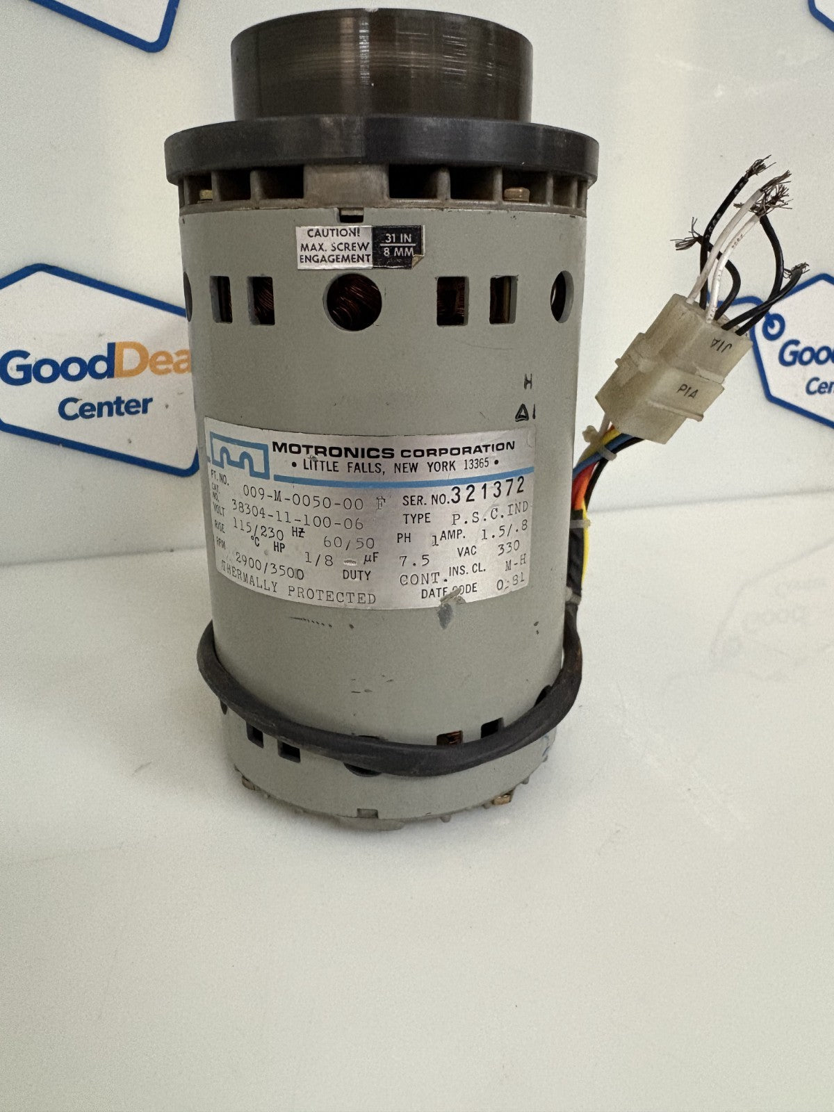 MOTRONICS CORP. THERMAL MOTOR 1/8 HP 38304-11-100-06