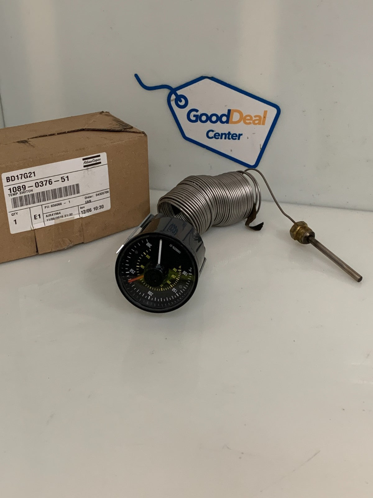 ATLAS COPCO TEMPERATURE SWITCH 1089-0376-51 WIKA SC1560