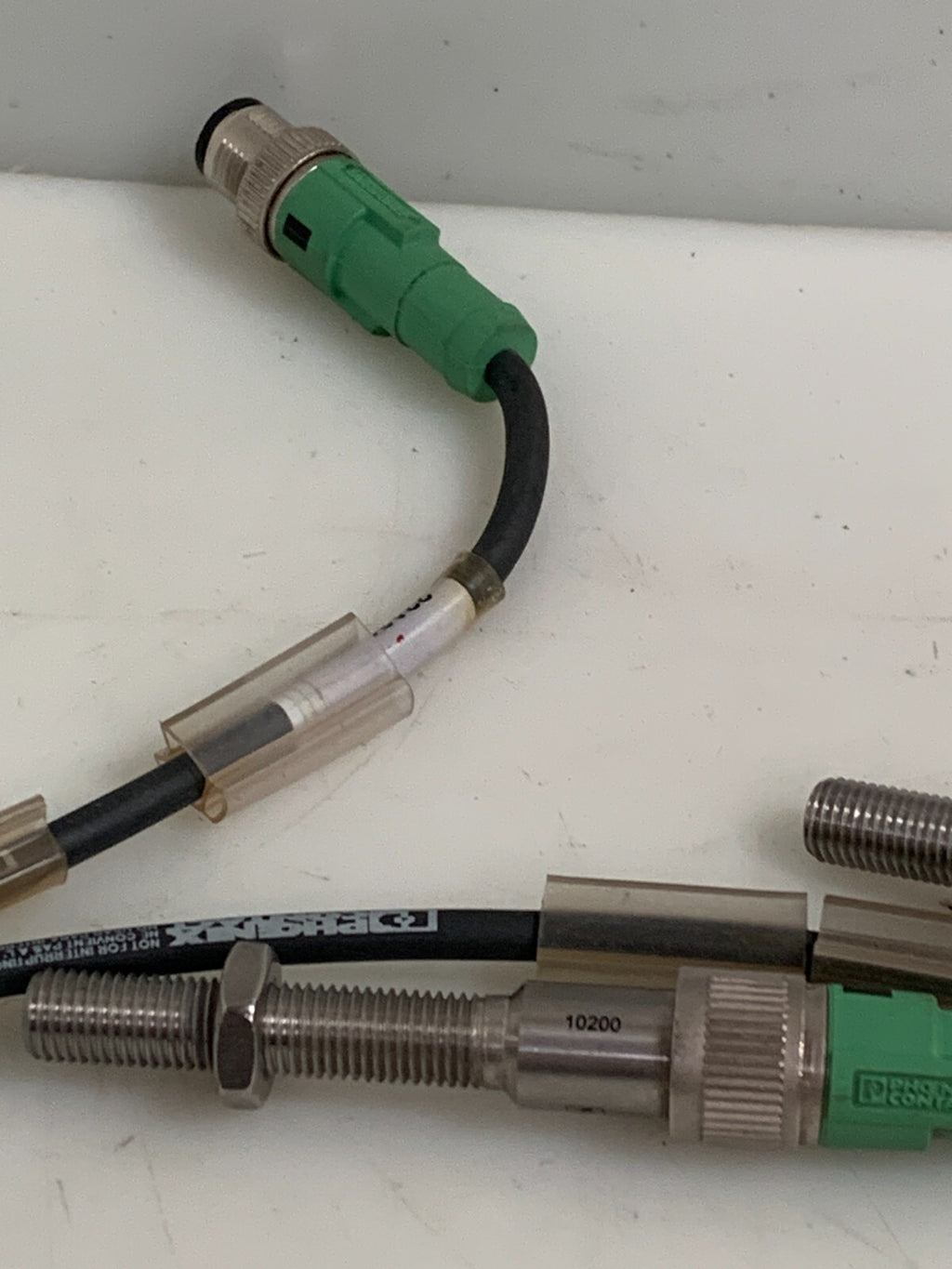 LOT OF 2 PEPPERL & FUCHS INDUCTIVE SENSOR NJL5-8GM40-E2-V1 W/CONNECTOR CABLE
