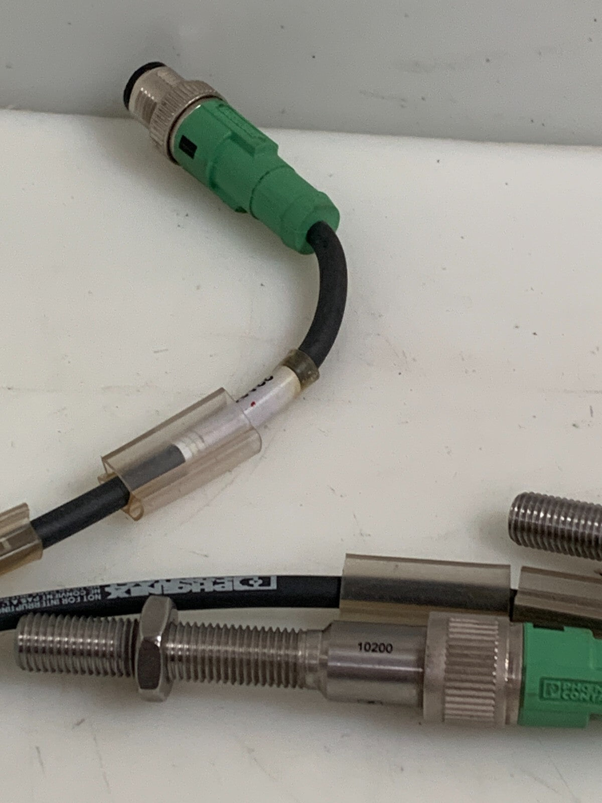 LOT OF 2 PEPPERL & FUCHS INDUCTIVE SENSOR NJL5-8GM40-E2-V1 W/CONNECTOR CABLE