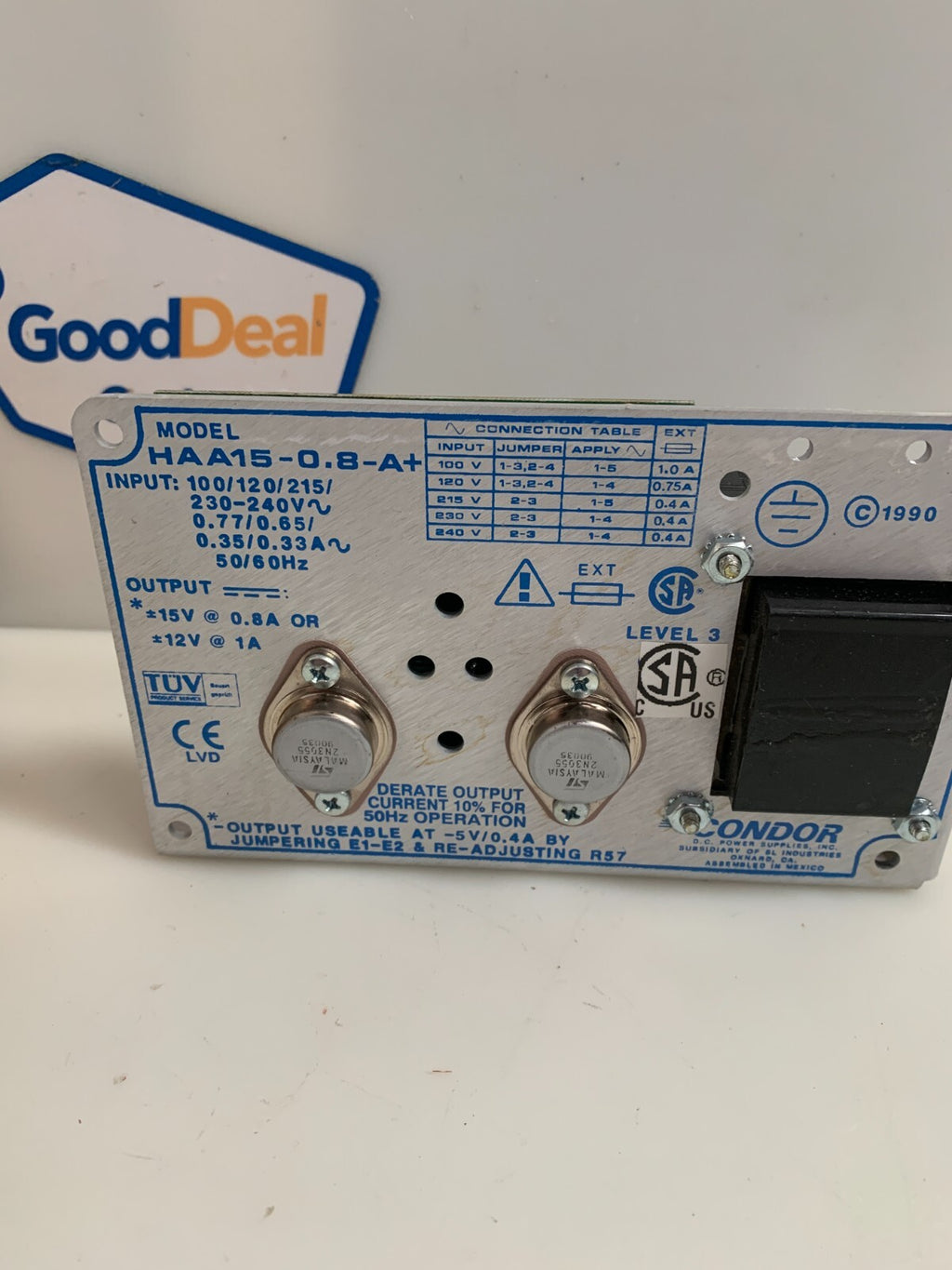 CONDOR Power Supply Module  HAA15-0.8A1