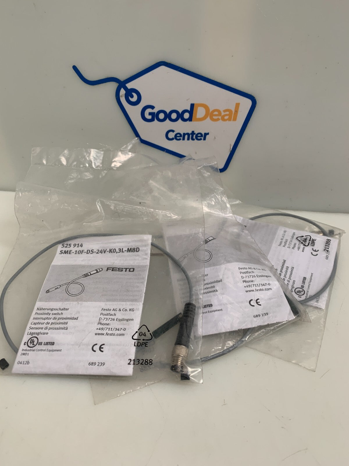 Lot of 3 Festo 525 914 SME-10F-DS-24V-KO,3L-M8D Proximity Switch
