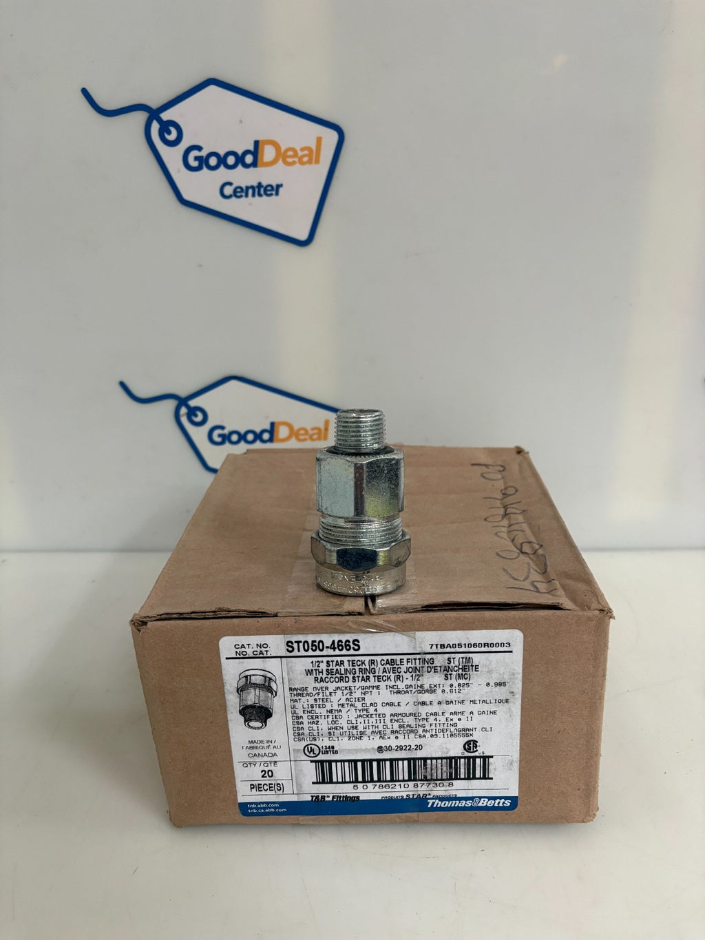 ABB THOMAS & BETTS 1/2" STAR TECK CABLE FITTING W/SEALING RING ST050-466S0