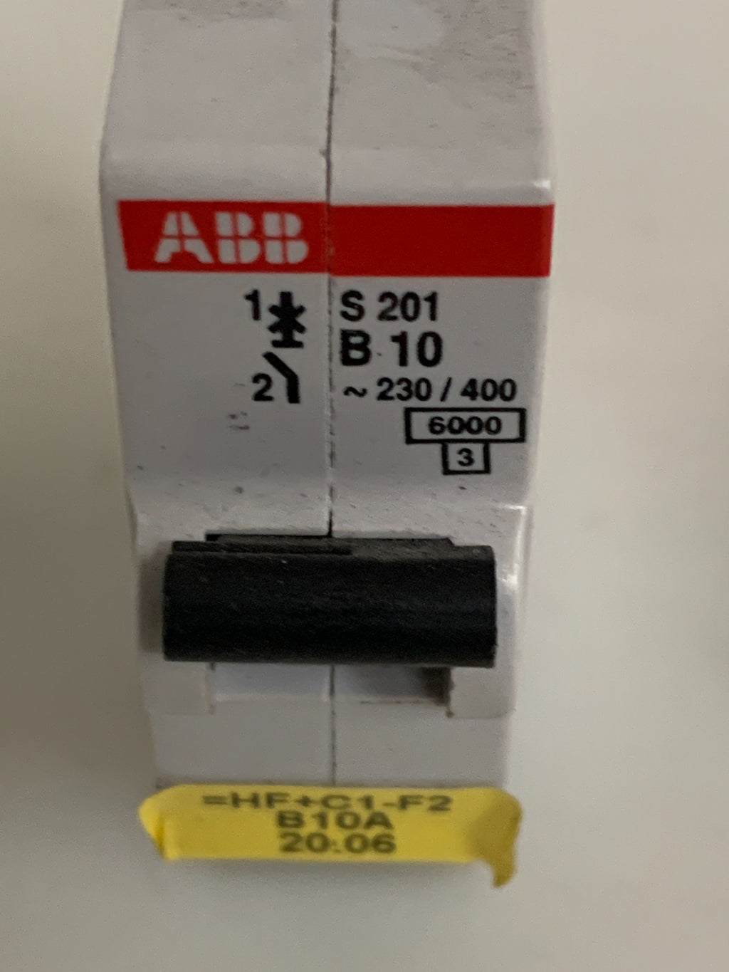 LOT OF 3  ABB CIRCUIT BREAKER S201-B10