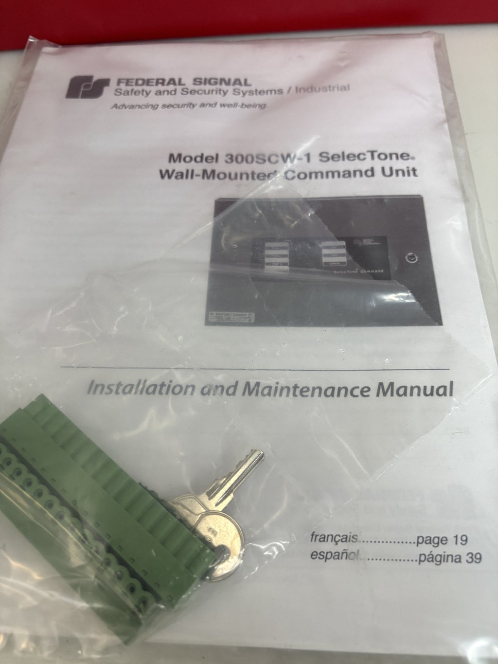 FEDERAL SIGNAL SELECTONE 300 SW-1 WALL MOUNTED COMMAND UNIT